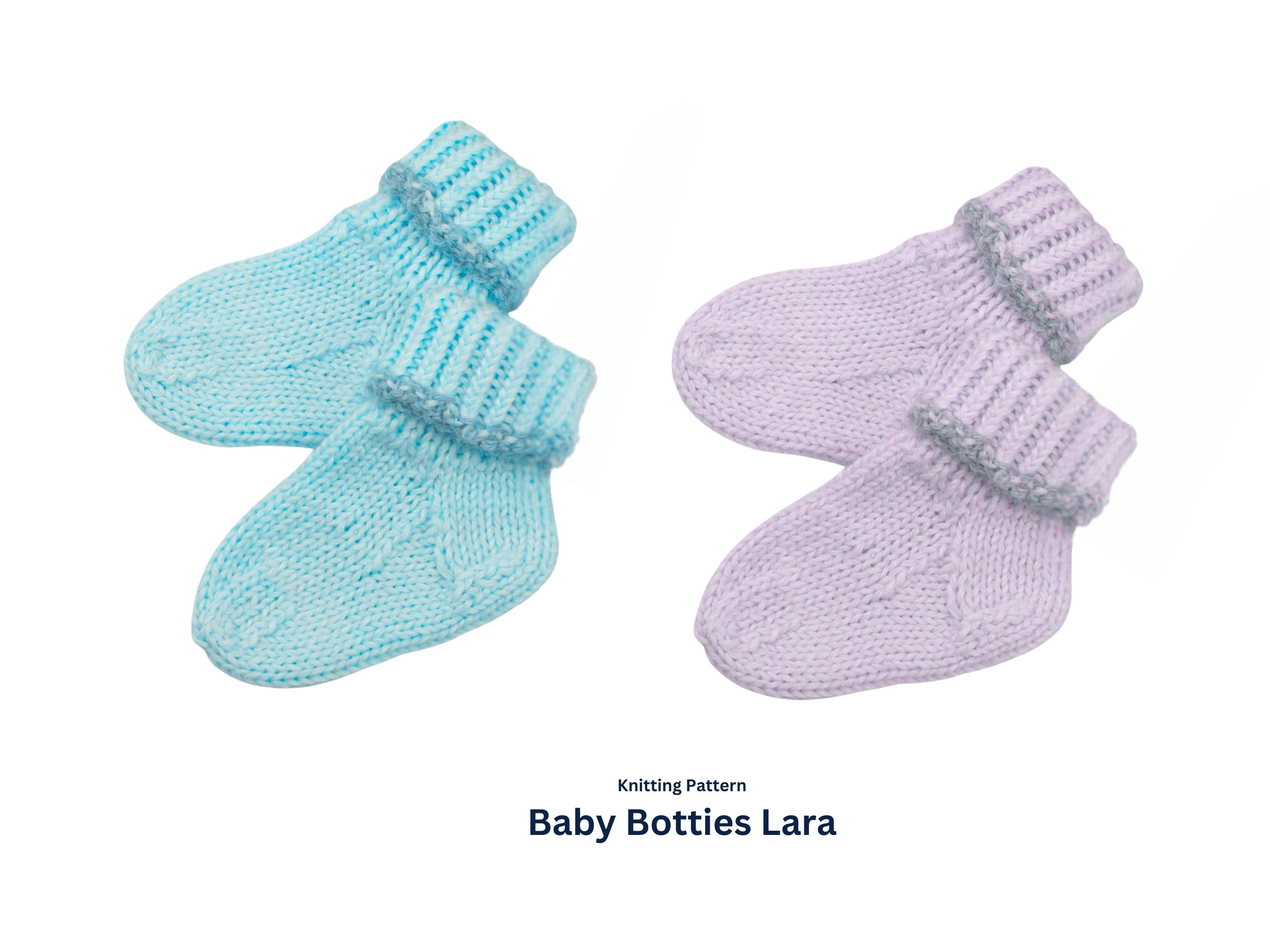 Baby Booties Knitting Pattern – Lara Seamless Baby Socks | Newborn to 24 Months PDF Pattern
